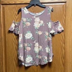 Floral Cold Shoulder Top